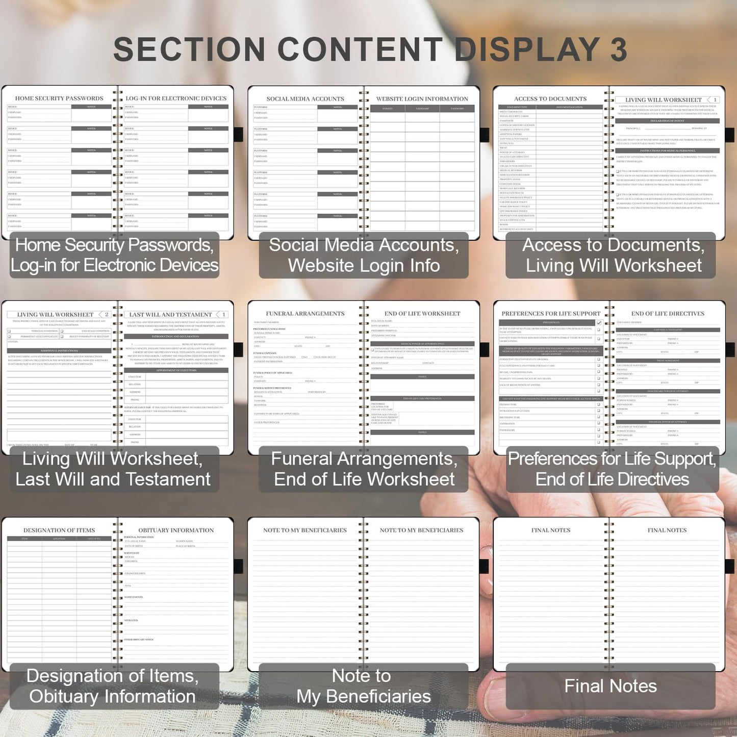 Krabbelfass: End of Life Planner – Estate Planning & Important Information Organizer | Final Wishes & Legacy Workbook